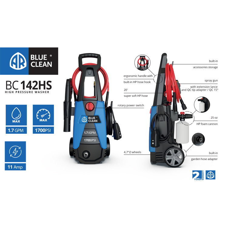 Ar blue clean 1800 psi electric shop pressure washer costco